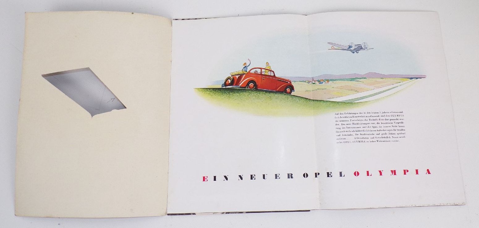 Werbe Broschur Opel Olympia um 1935 Oldtimer 