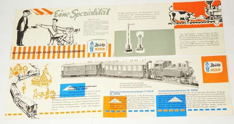 Zeuke Herr Prospekte Modellbau Tendeschmalspurlokomotive 1960er 