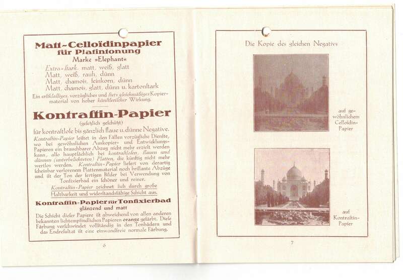 Preisliste Kraft & Steudel Dresden A21 Fotopapier Nr 270 Sammler 1925 
