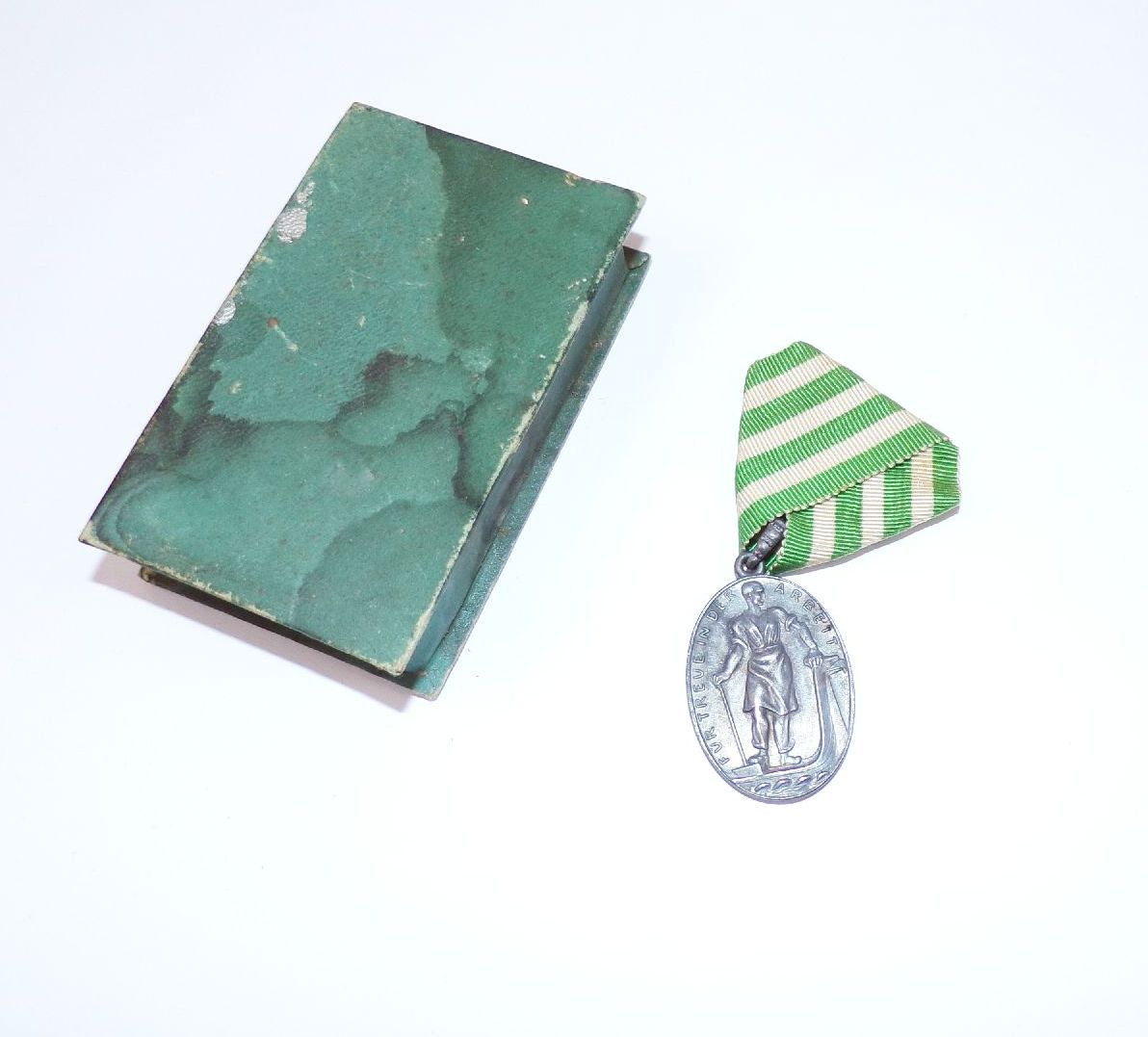 Altes Sachsen Abzeichen Handelskammer Zittau mit Etui Für Treue in der Arbeit 