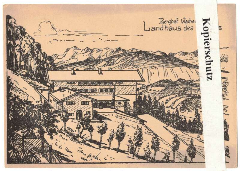 Künstler Ak Obersalzberg Berghof Wachenfeld Landhaus 2 WK 