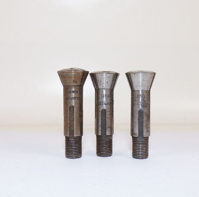 Lot alter Spannzangen Uhrmacher Boley Leinen Werkzeug für Drehbank