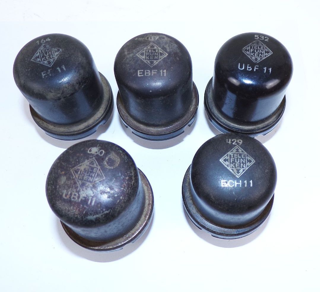 5 x Telefunken Röhren UBF11 ECH11 EBF11 EF11 tubes