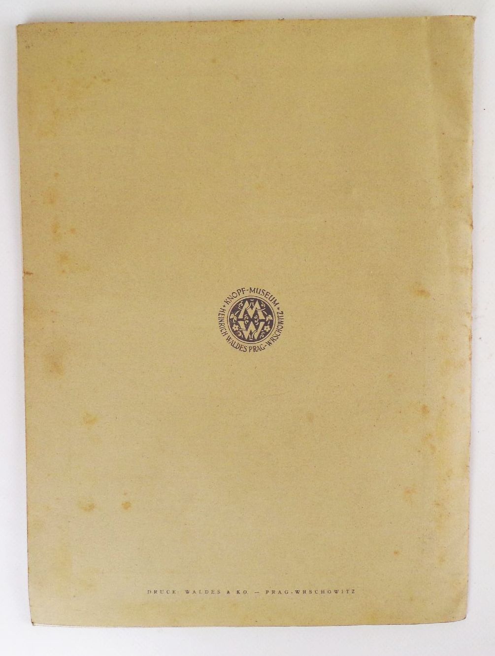 Berichte aus dem Knopf Museum Heinrich Waldes Prag Wrschowitz 4 Heft 1917 Berichte aus dem Knopf Museum Heinrich Waldes Prag Wrschowitz 4 Heft 1917