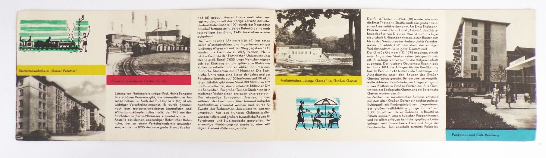 Stadtrundfahrten Dresden 1963 DDR Reklame Prospekt Stadtrundfahrten Dresden 1963 DDR Reklame Prospekt