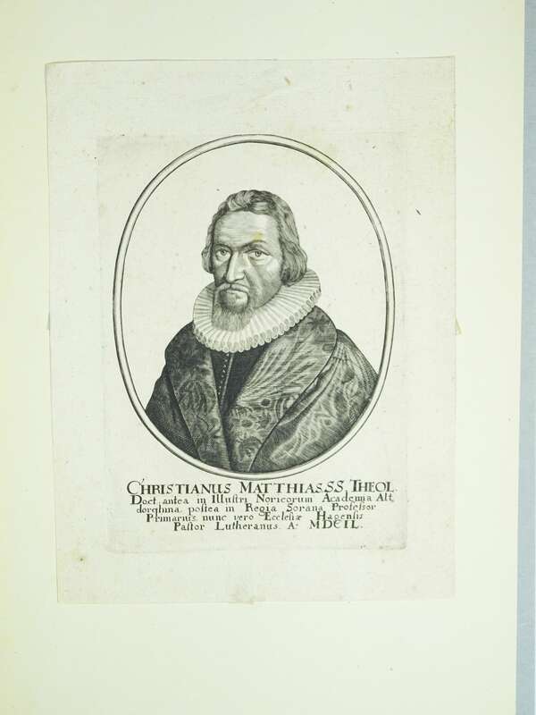 Kupferstich Christianus Matthias Theologe 1649 