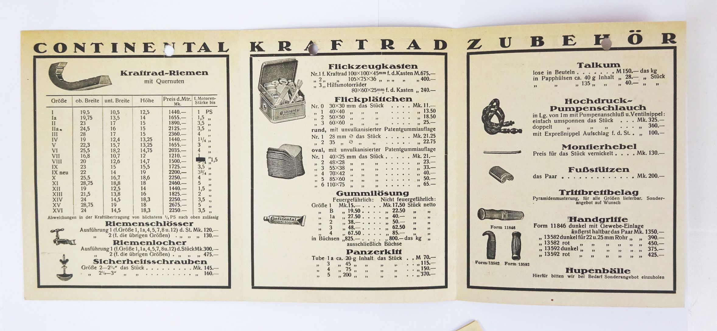 Continental Kraft Fahrrad Zubehör 1922 Preisliste Peters Union Fahrradreifen Continental Kraft Fahrrad Zubehör 1922 Preisliste Peters Union Fahrradreifen