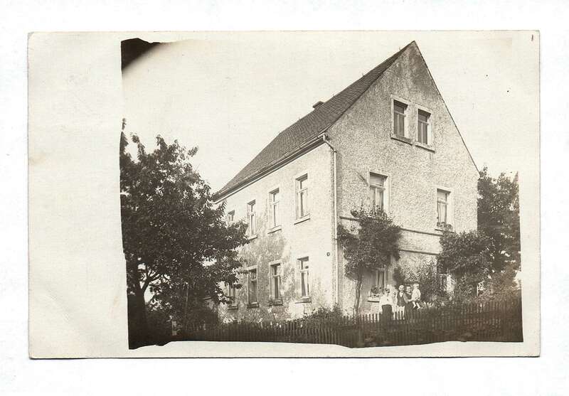 Ak Foto Lauenhain Familie Haus 1927