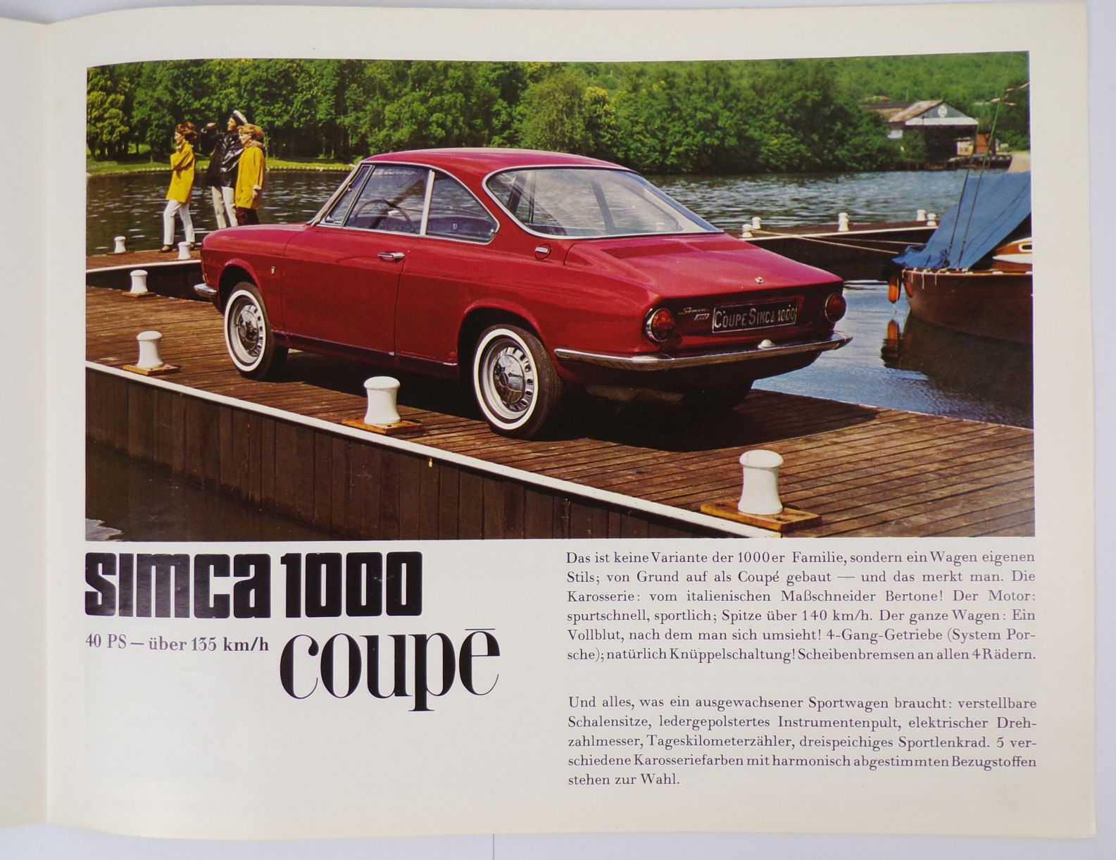 Simca 1000 Coupe Prospekt Tourisme Oldtimer | 19496
