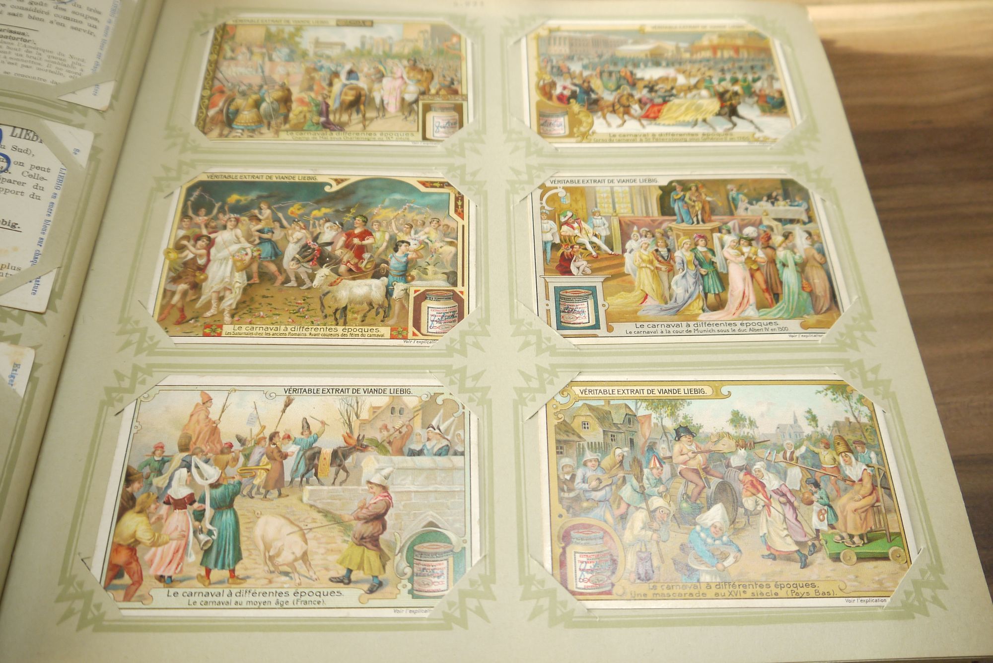 Liebig Sammelbilder Album ca 49 Seiten 294 Karten Sammelalbum