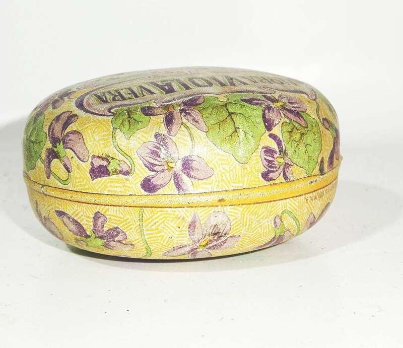 Blechdose Flora Viola Vera Parfumerie Guthmann Dresden um 1900