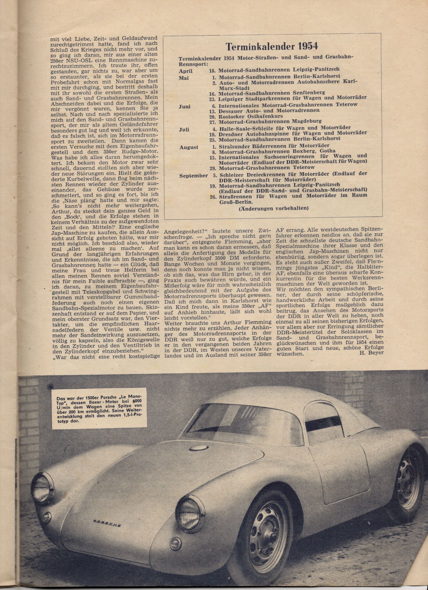 Der deutsche Straßenverkehr Heft 2 Februar 1954 Porsche Le Mans Der deutsche Straßenverkehr Heft 2 Februar 1954 Porsche Le Mans