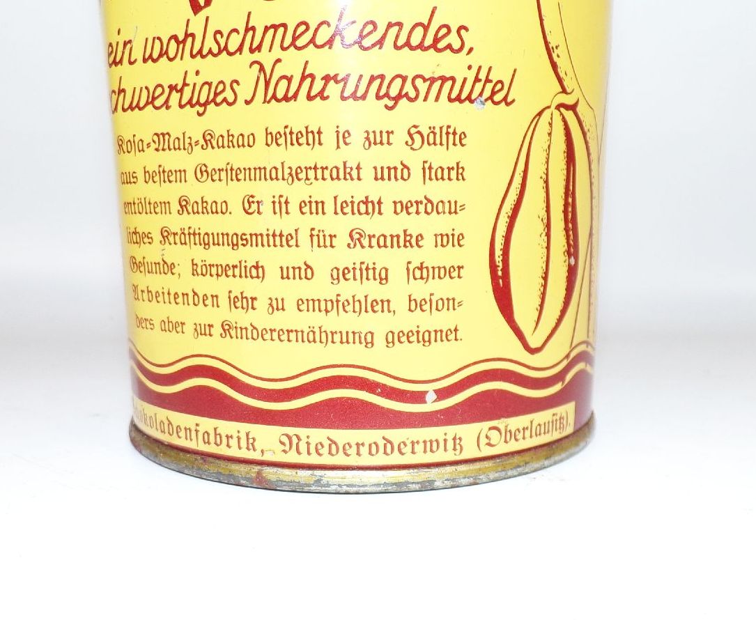 Alte Kosa Malz Kakao Blechdose Niederoderwitz 1930er 