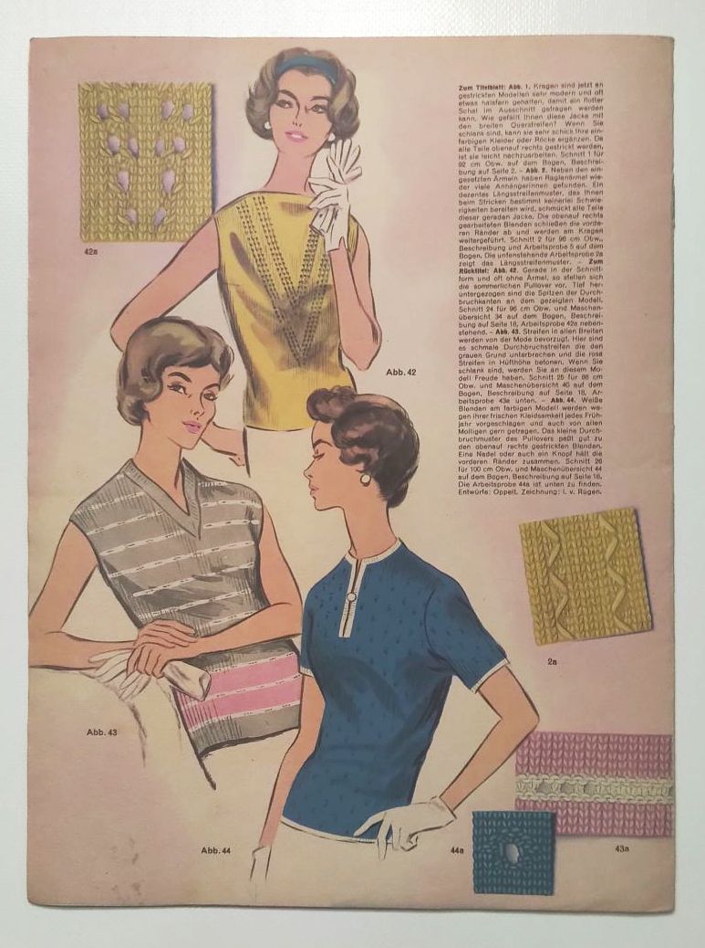 Mode Zeitschrift aus Garn und Wolle Nr 42 mit Schnittmuster