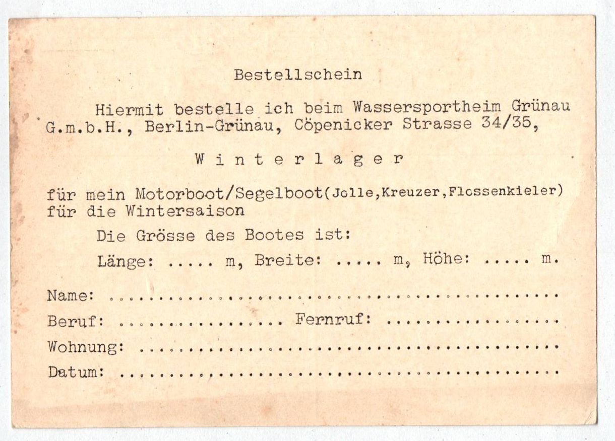 Postkarte 1936 Wassersportheim Grünau Berlin Ganzsache Leipziger Messe 