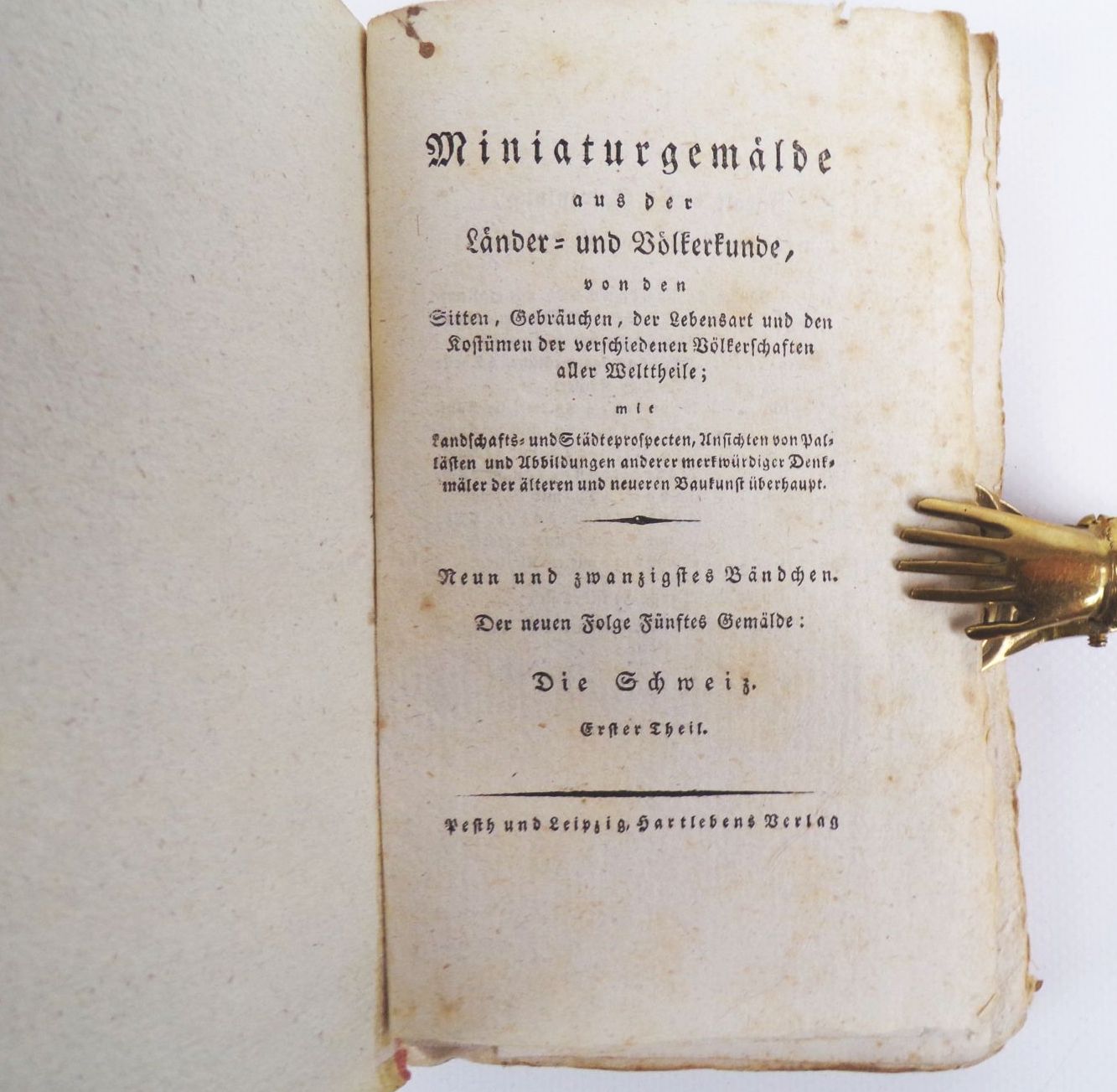 Miniaturgemälde aus der Länder und Völkerkunde 3 Schweiz 1823