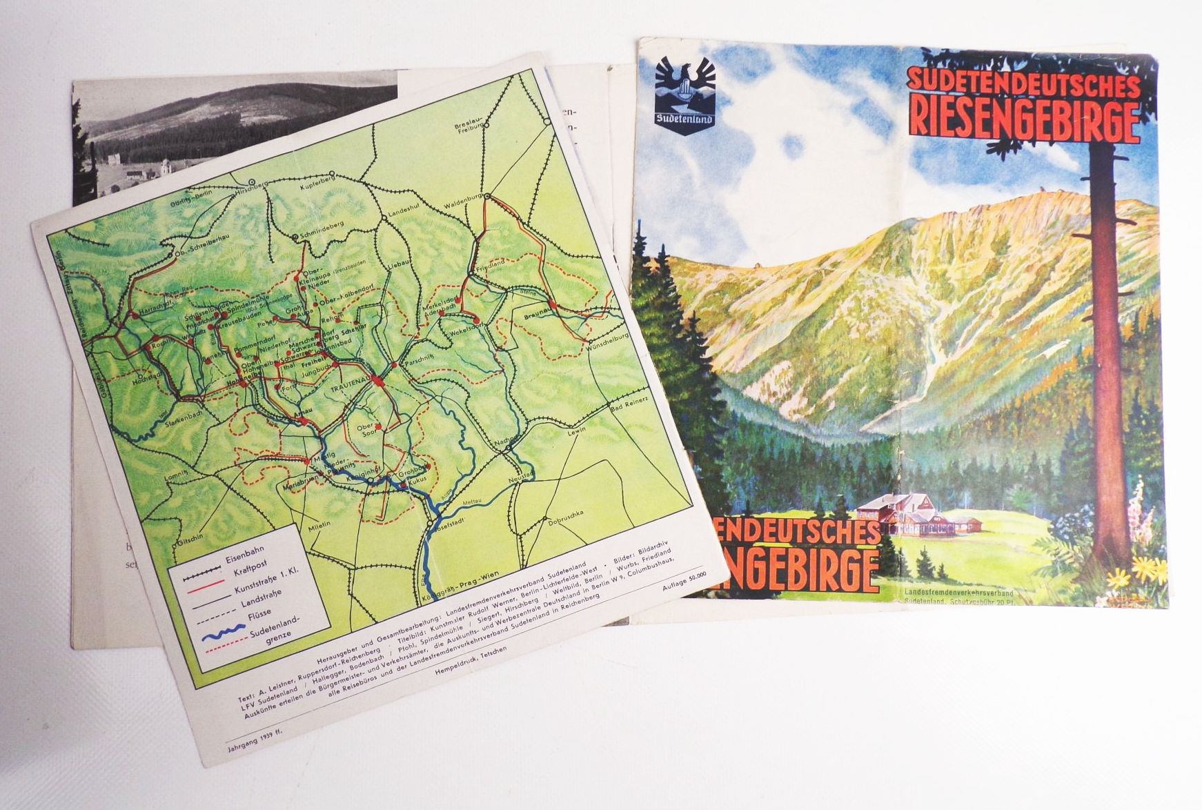Sudetendeutsches Riesengebirge 1939 Reiseprospekt 