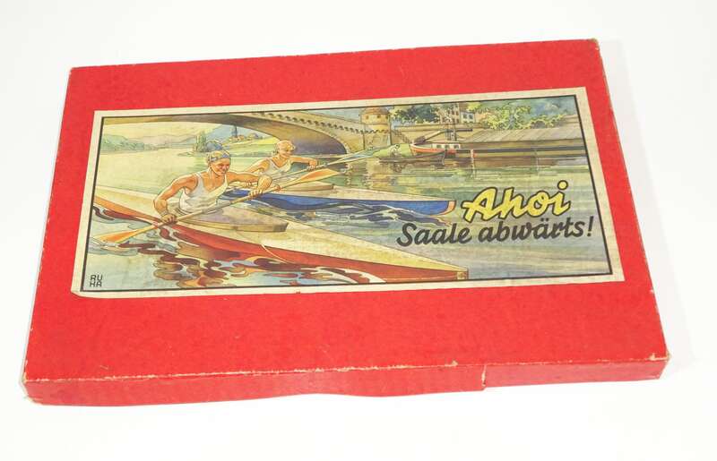 Altes RUHA Brettspiel Ahoi Saale Abwärts 1959 DDR 