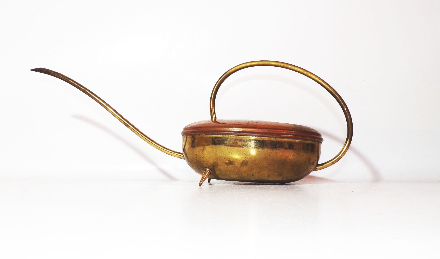 DDR Zimmergießkanne Messing Vintage Retro Blumen Gießkanne 