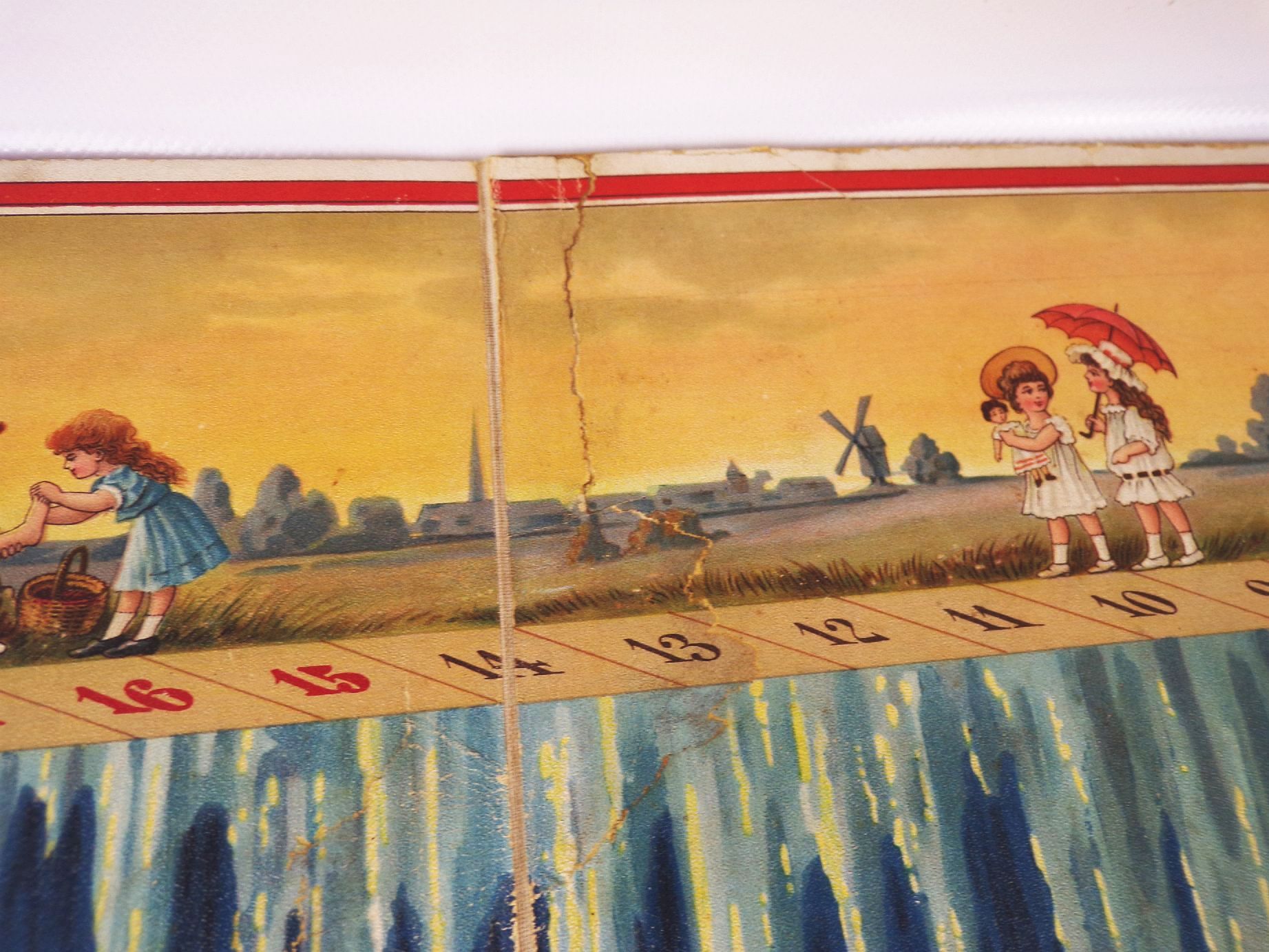 Altes Spielbrett Zwerge Gnome Laurin um 1900 Spielplan