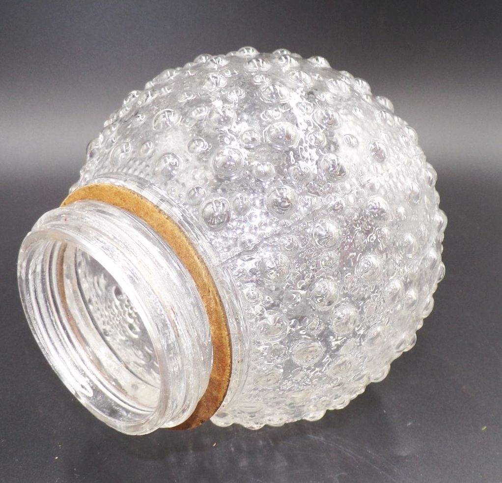 Lampenglas Bubble Pressglas Transparent Ersatzglas DDR Lampenschirm 