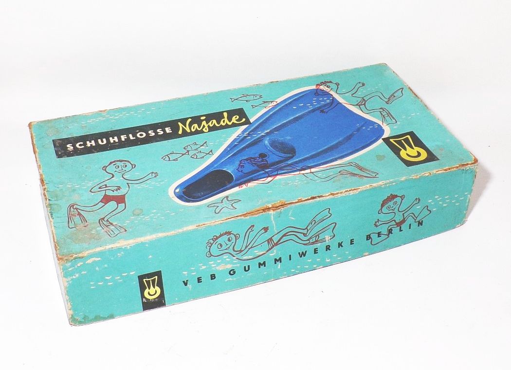 DDR Schwimmflossen Schuhflosse Najade Größe 2 Schnorchel OVP