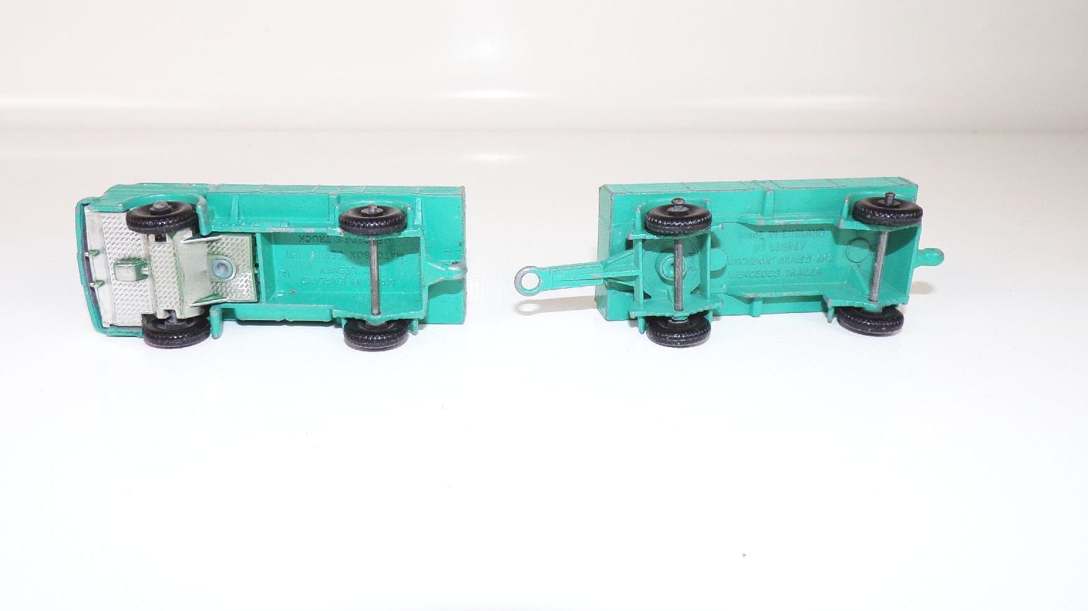 Modellauto Lesney Mercedes Trailer LKW Matchbox Series No 2 Modellauto Lesney Mercedes Trailer LKW Matchbox Series No 2