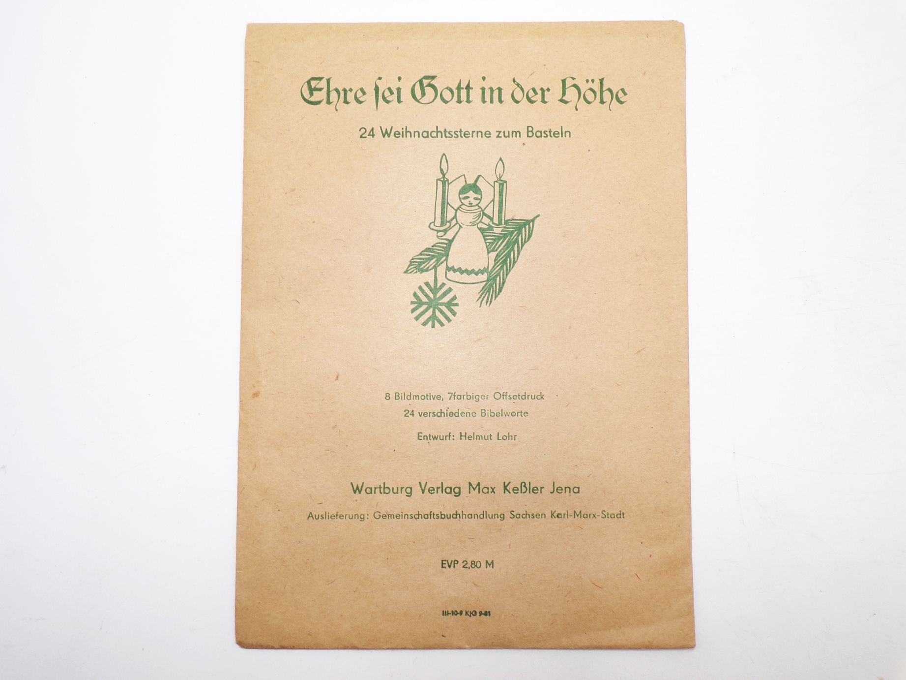 Weihnachtssterne zum basteln DDR Helmut Lohr Bibelworte OVP Wartburg Verlag