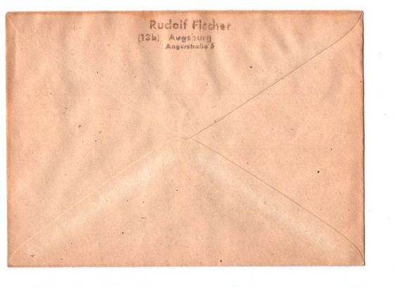 Brief 1948 Friedberg nach Ulm Bizone 