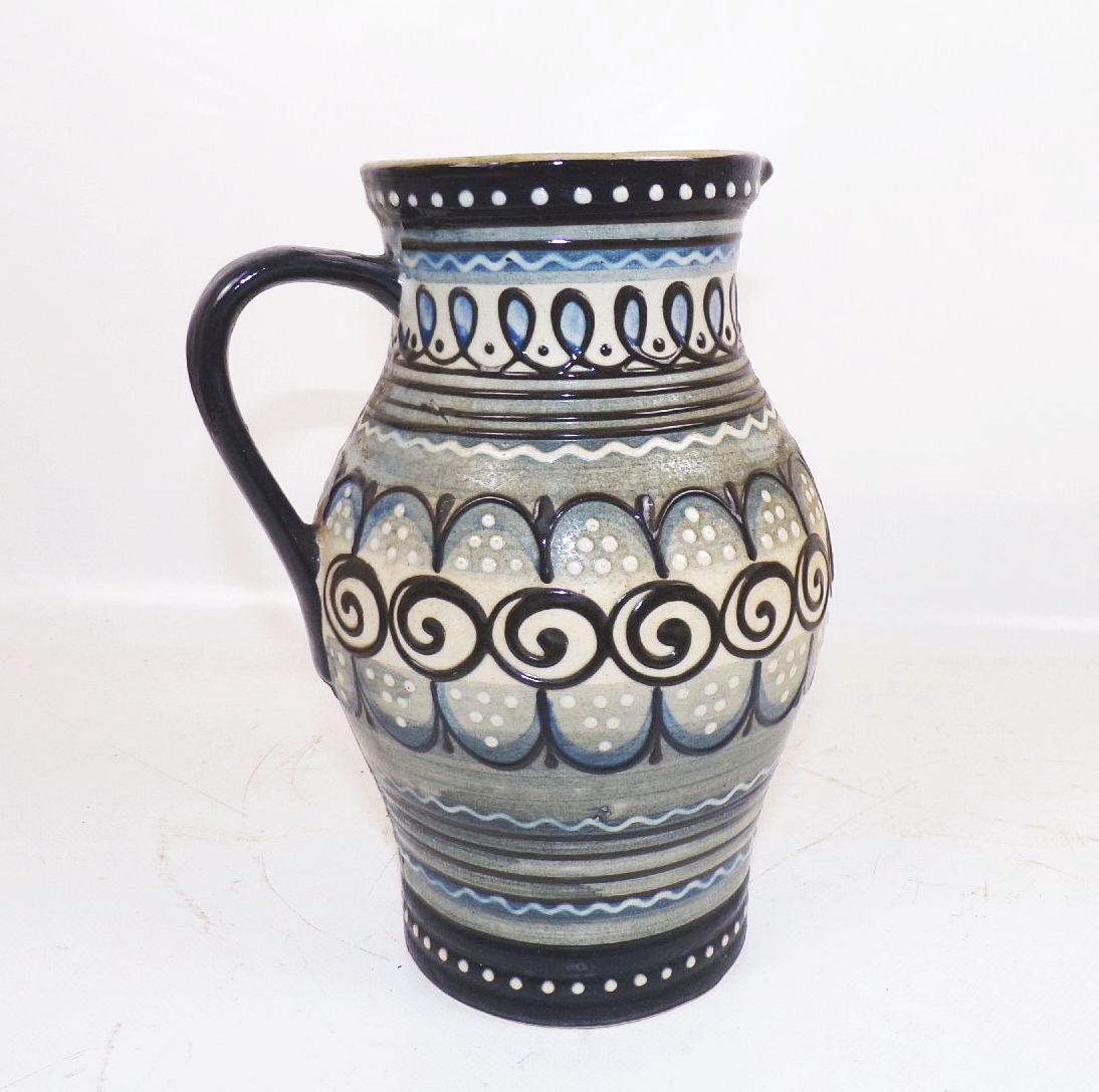 Alter Keramik Krug Bunzlauer Dekor Vintage Landhaus Deko