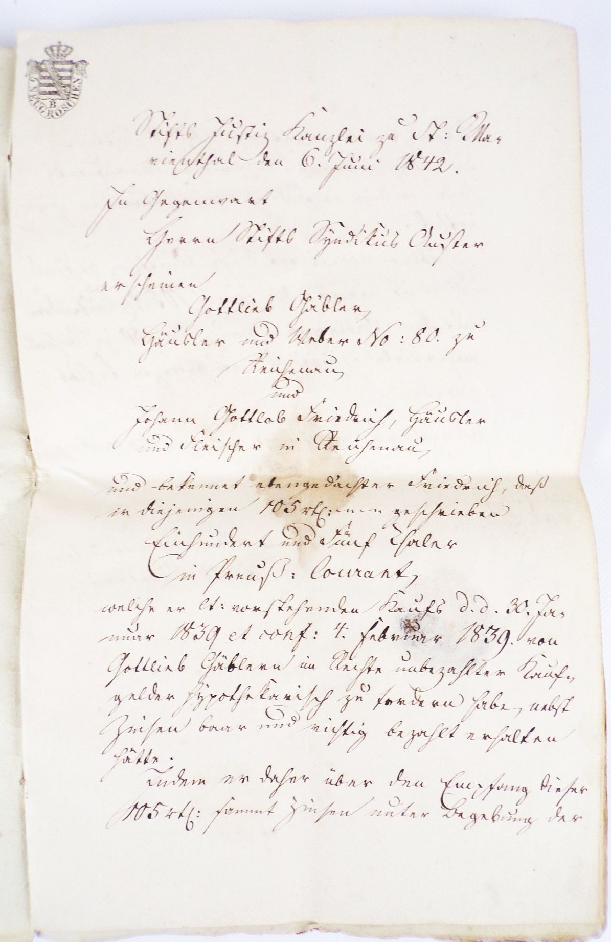 Schriftstücke St Marienthal 1839 Büttenpapier Wachssiegel Schriftstücke St Marienthal 1839 Büttenpapier Wachssiegel