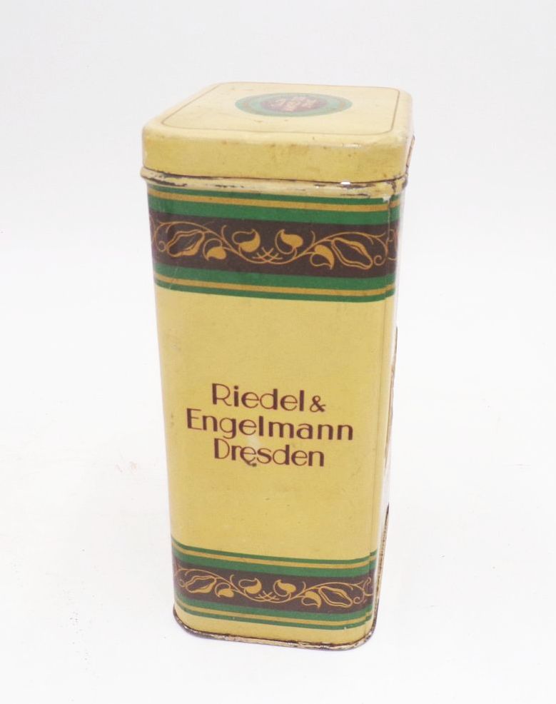 Schwerter Kakao Blechdose 1930er Riedel und Engelmann Dresden Schwerter Kakao Blechdose 1930er Riedel und Engelmann Dresden