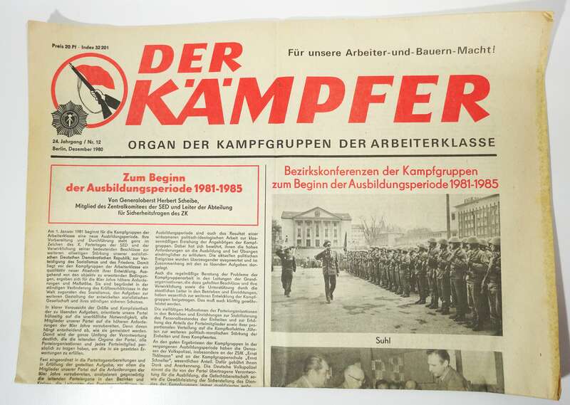 Der Kämpfer Nr 12 1980 Organ der Kampfgruppen Zeitung DDR NVA MdI