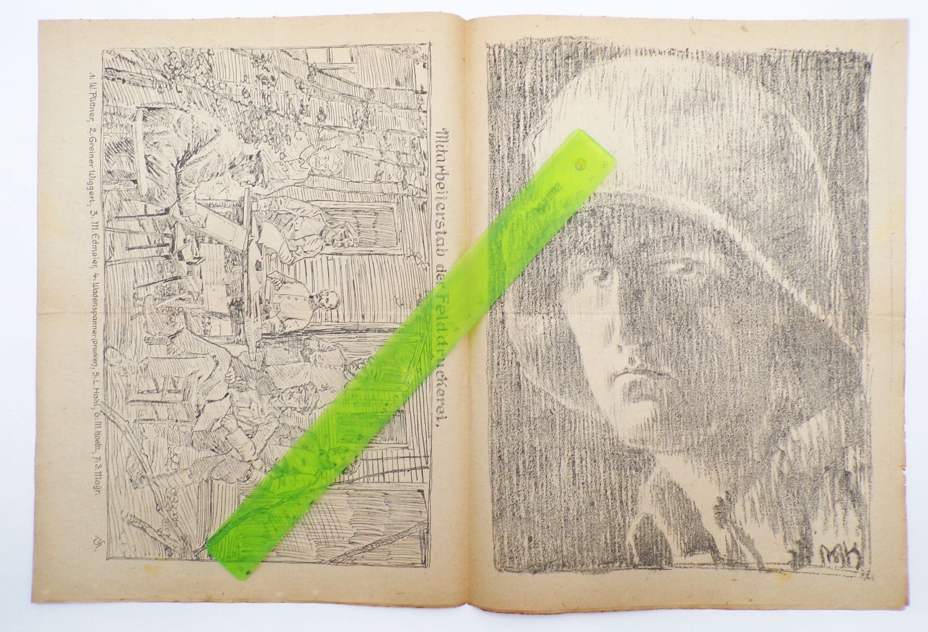 Der bayerische Landwehrmann No 1 und 2 Jubiläum Schützengraben WW1