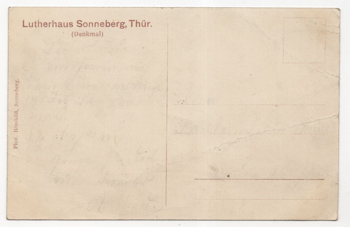 Ak Lutherhaus Sonneberg Thüringen Denkmal 