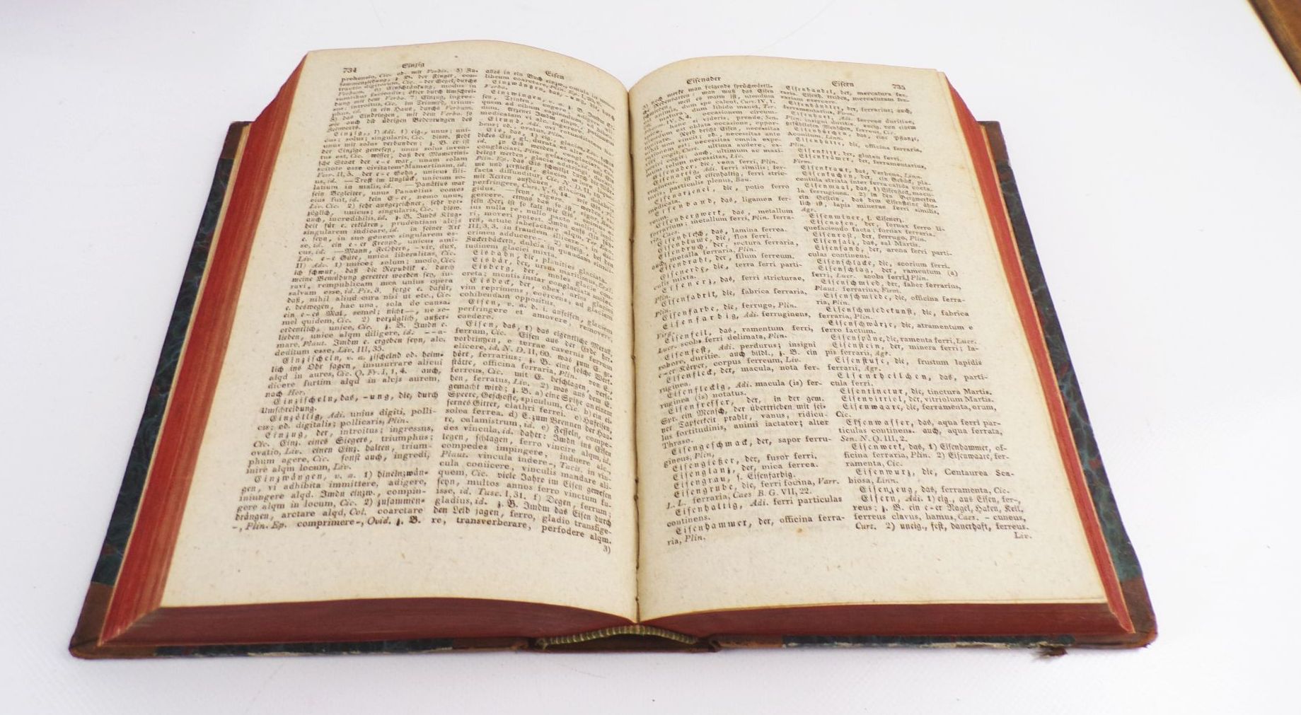 Deutsch Lateinisches Lexikon 1825 Friedrich Karl Kraft 2 Bände Halbleder