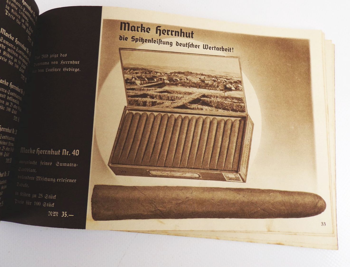 Katalog Dürninger Herrnhut Zigarren 1935 