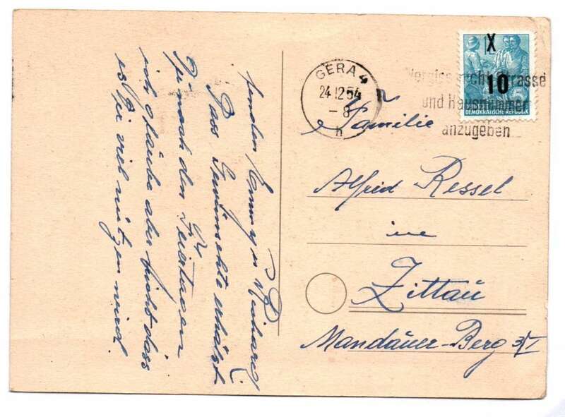 Ak Kinder schauen ins Fenster Christbaum Weihnachten 1954 DDR