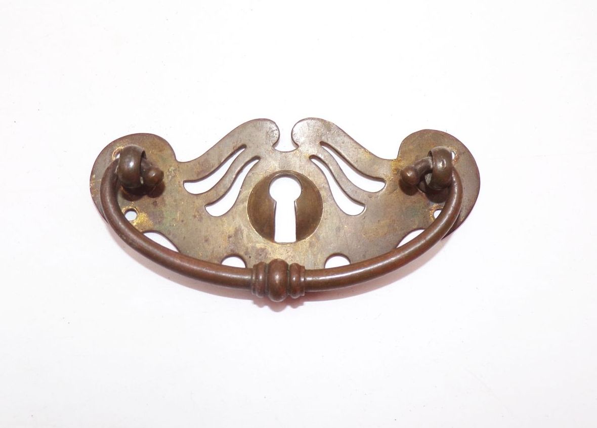 Alter Jugendstil Möbelbeschlag Messing um 1900 