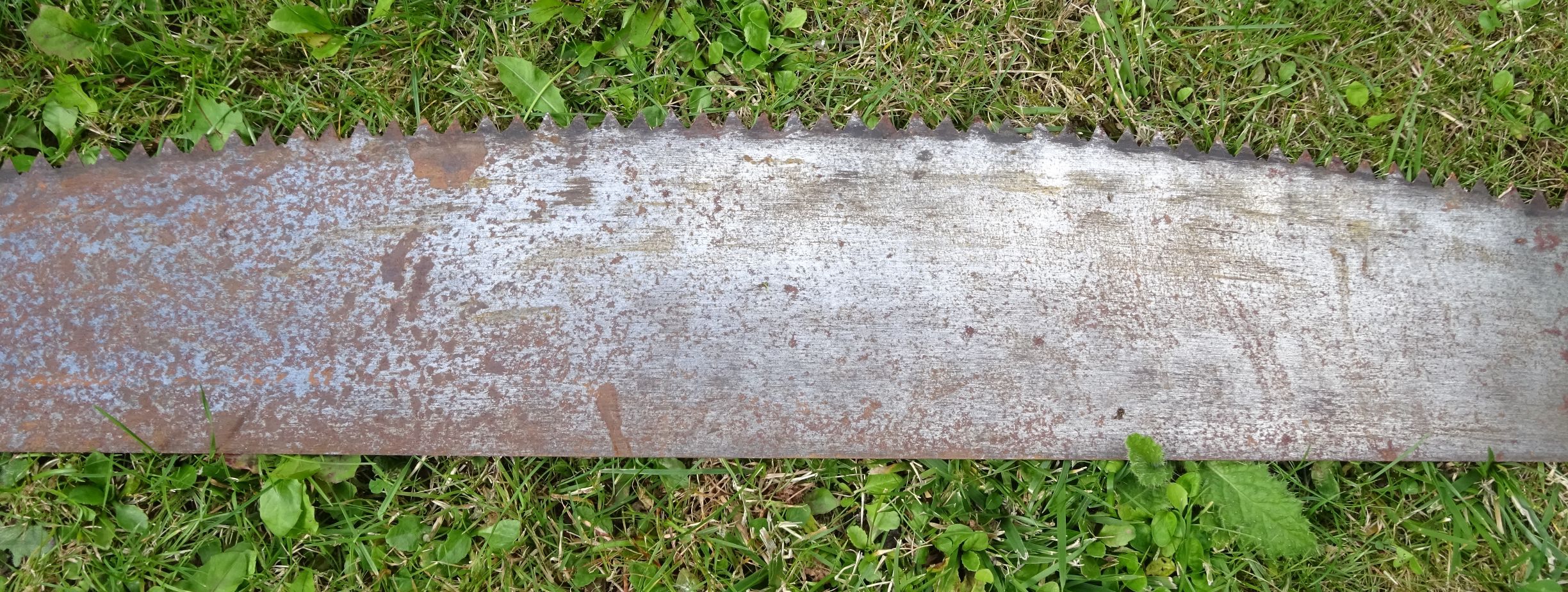 Alte Schrotsäge Hochzeit Zweimannsäge 129 cm Holzsäge vintage Alte Schrotsäge Hochzeit Zweimannsäge 129 cm Holzsäge vintage