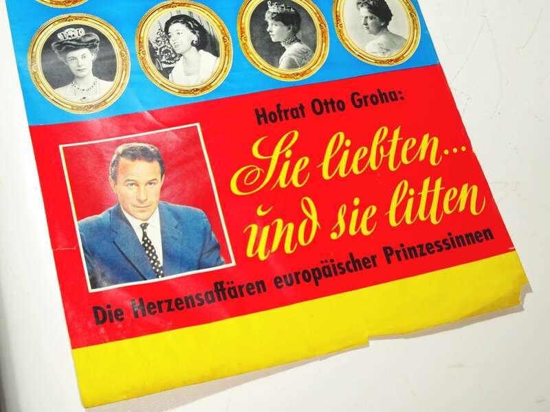 Neue Illustrierte Plakat Otto Groha Prinzessinen Affären 1960er Aushang