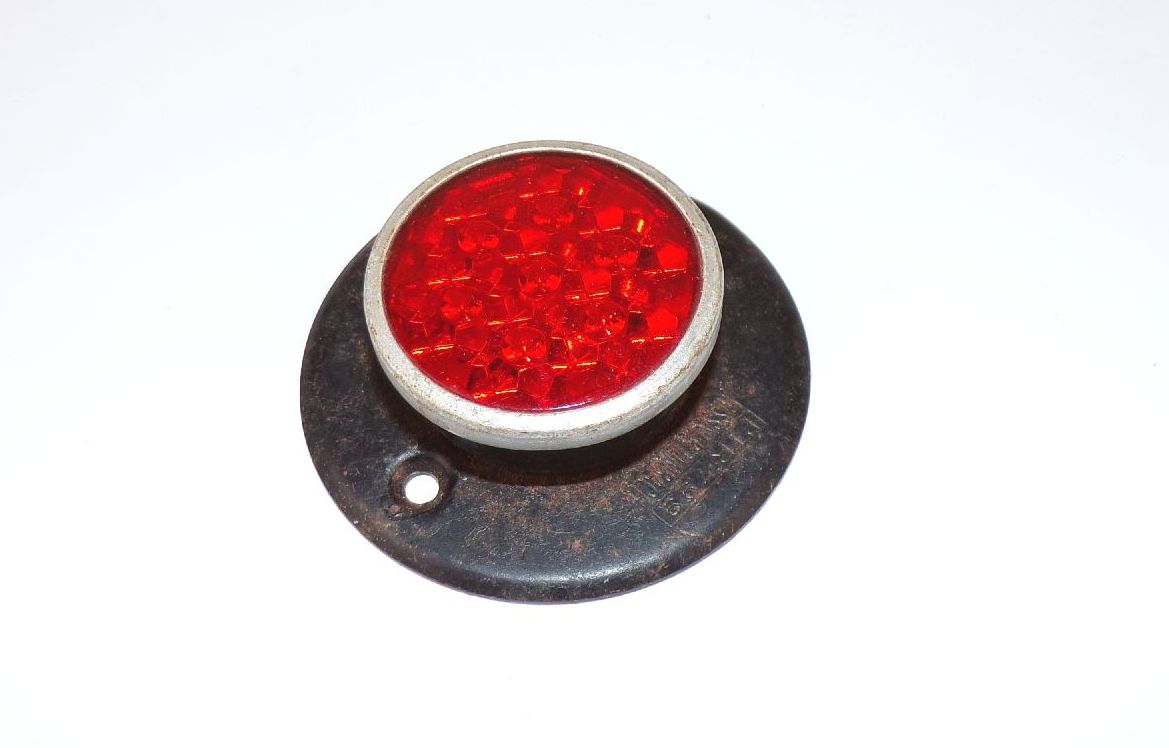 Alter Fahrrad Reflektor Wissner Tambach PTR 799 Metall Glas Rückstrahler 