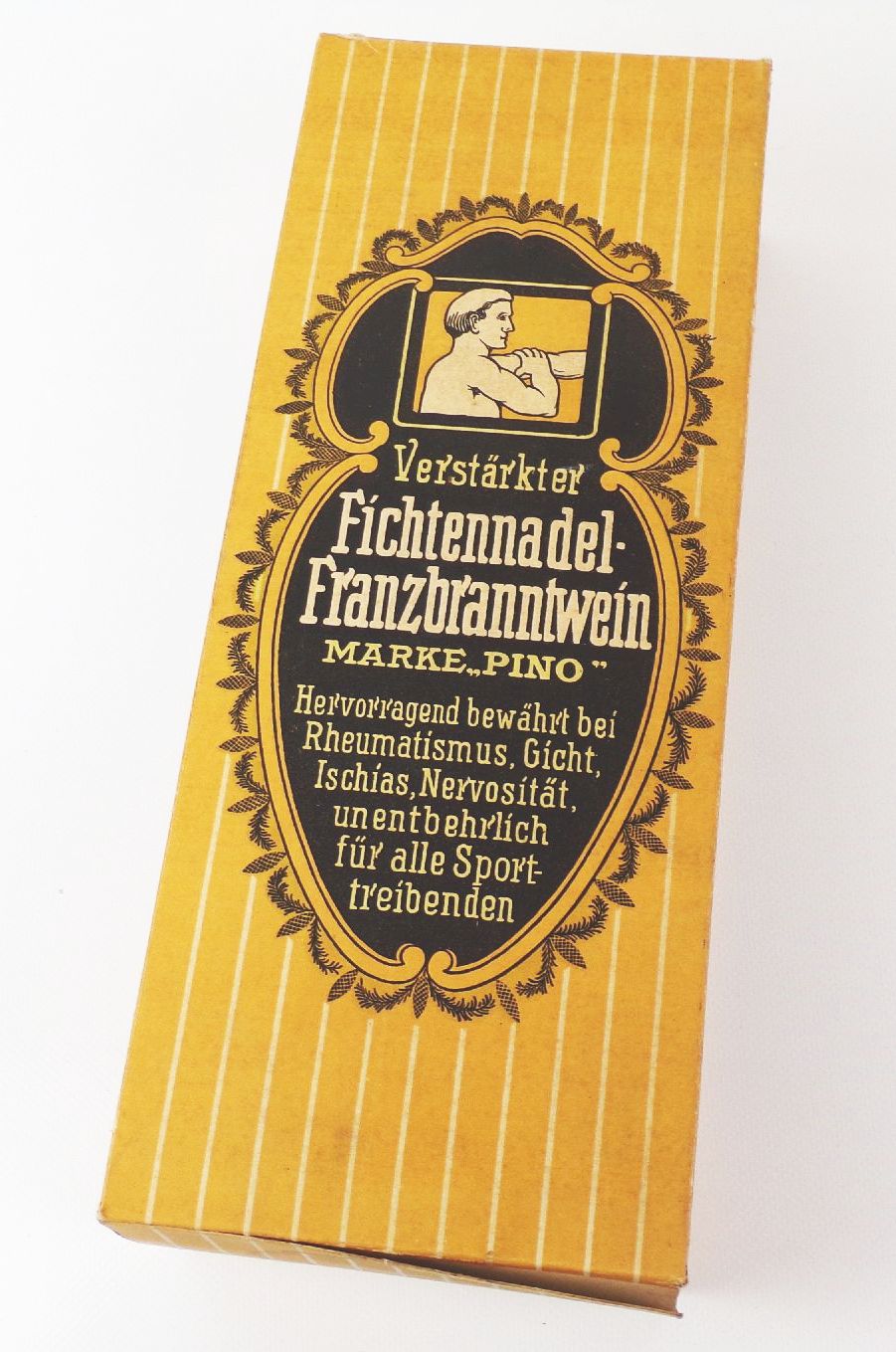 Alter Karton Fichtennadel Franzbranntwein um 1910 Marke Pino Werbung Deko Alter Karton Fichtennadel Franzbranntwein um 1910 Marke Pino Werbung Deko