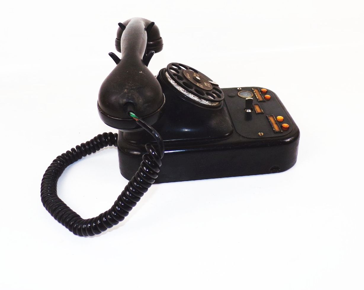 Siemens Halske Telefon Wählscheibe Feuer DRK Notruf Polizei Tischapparat