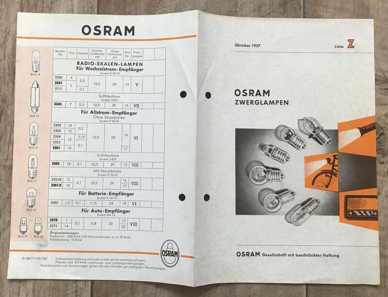 Heft OSRAM Zwerglampen Oktober 1957