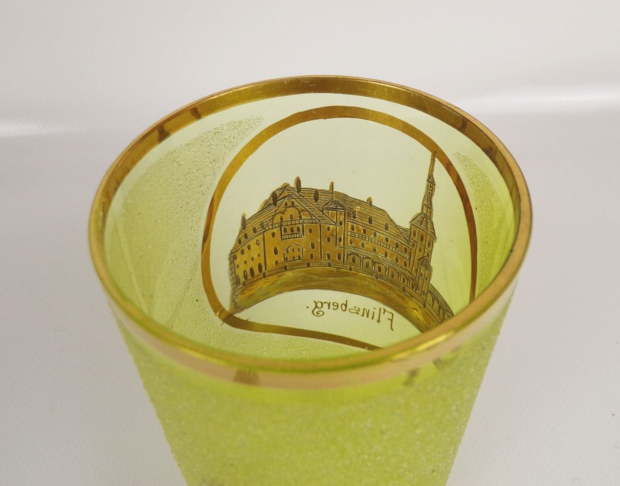 Altes Andenkenglas Flinsberg Schlesien um 1900 Altes Andenkenglas Flinsberg Schlesien um 1900