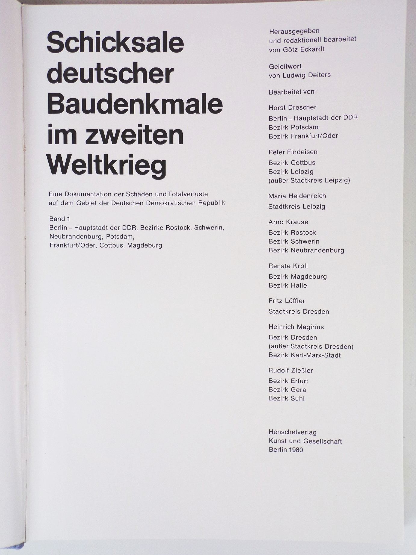 Schicksale deutscher Baudenkmäler im Zweiten Weltkrieg 1980 Schuber 2 Bände Schicksale deutscher Baudenkmäler im Zweiten Weltkrieg 1980 Schuber 2 Bände
