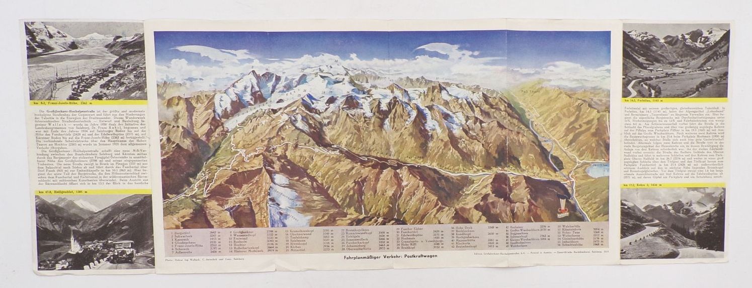 Altes Prospekt Grossglockner Hochalpen Strasse Österreich Altes Prospekt Grossglockner Hochalpen Strasse Österreich