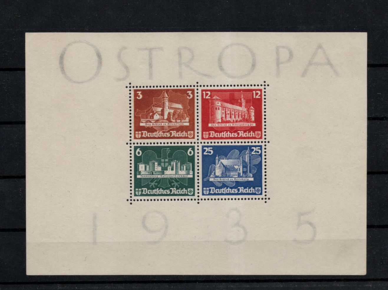 Ostropa Block 3 postfrisch DR ohne Gummi