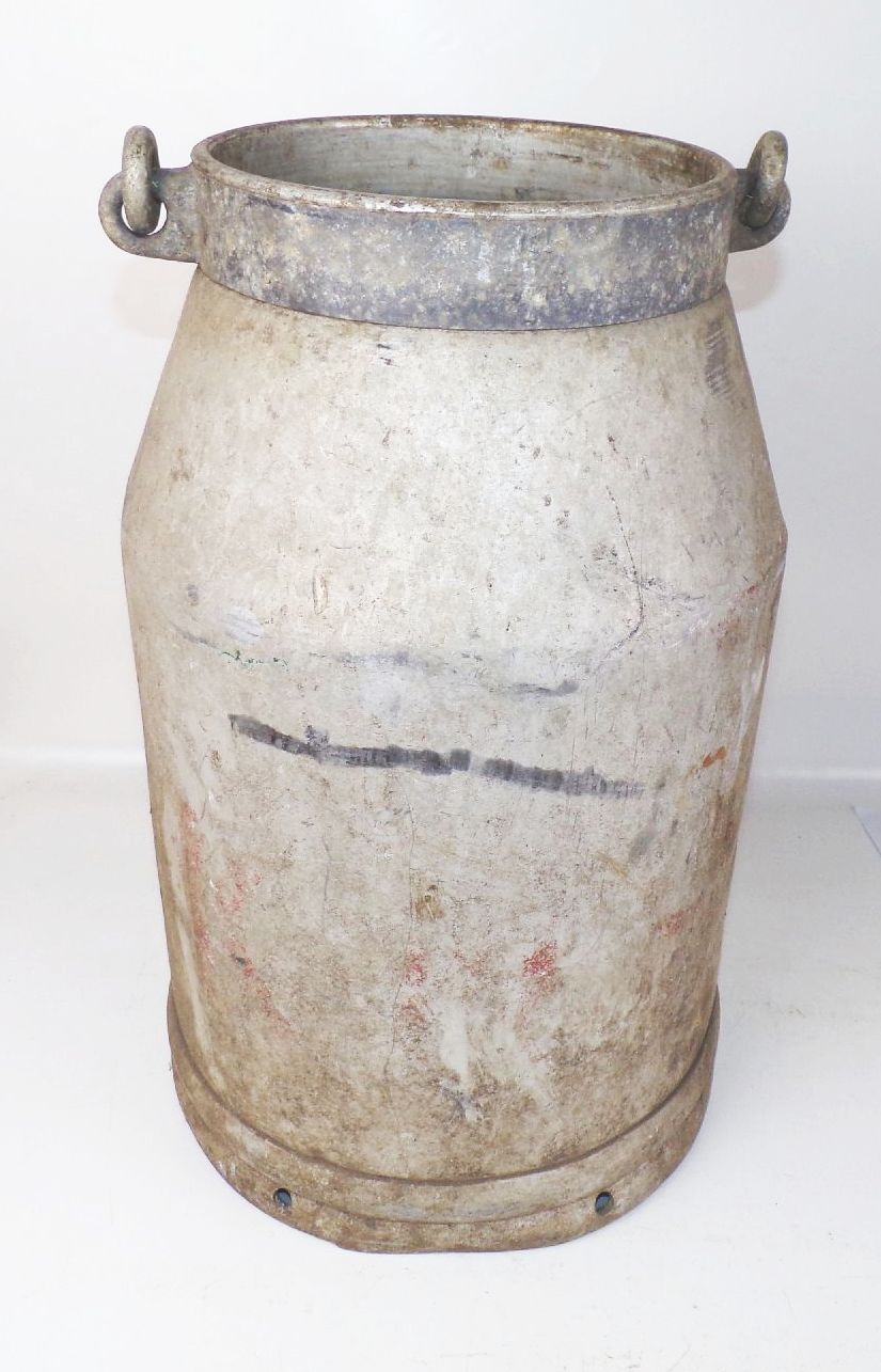 Alte Alu Milchkanne 10 Liter Aluminium Pflanzgefäß Gartendeko Vintage 